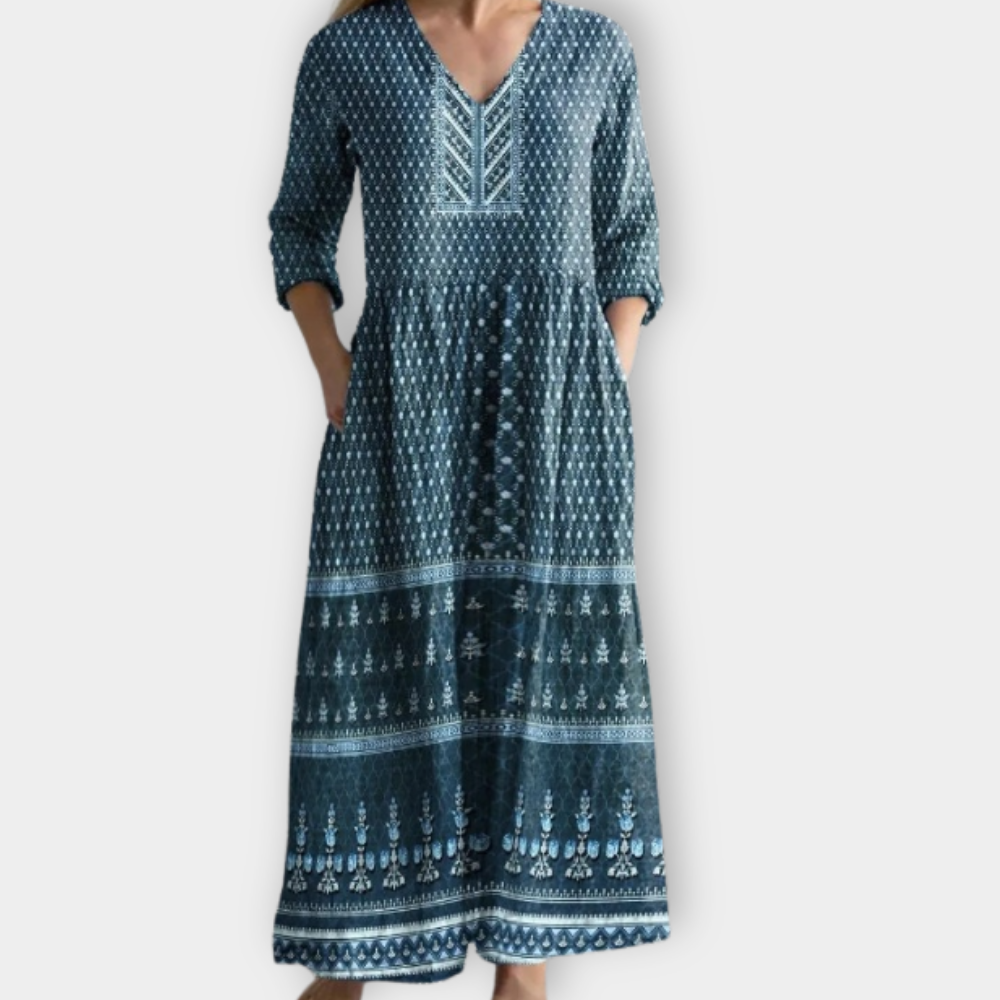 Chlotilde | Boho Maxikleid aus weichem Premiumstoff