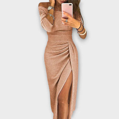 NELLI - ELEGANTES KLEID MIT SCHULTERFREIEM DESIGN