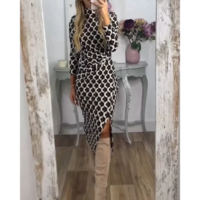 Sheryl - Fischschuppen-Halstuchkleid