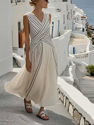 Mira | Losvallende Gestreepte Jurk