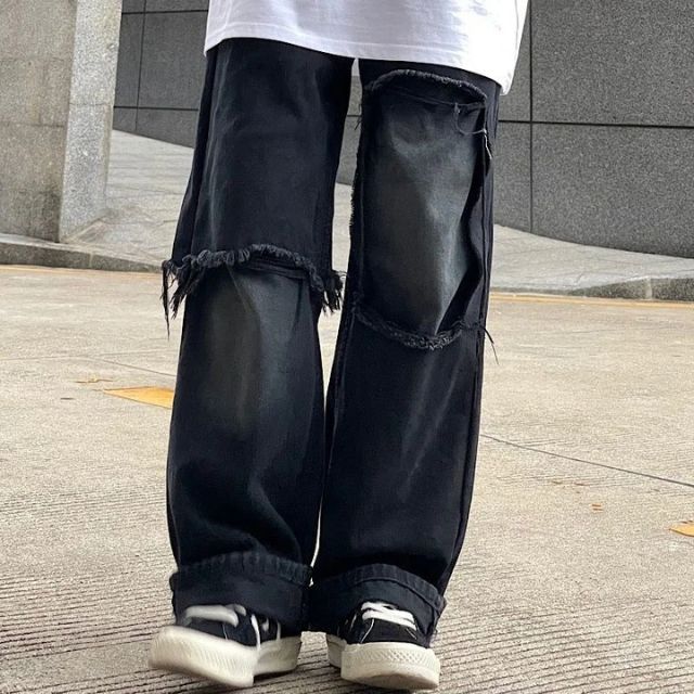 Lässige Cargohose mit ausgefransten Akzenten