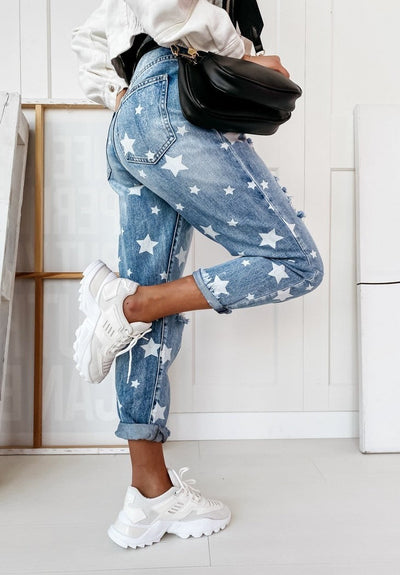 Bella - Damen Slim-Fit-Jeans mit Destroyed-Effekt