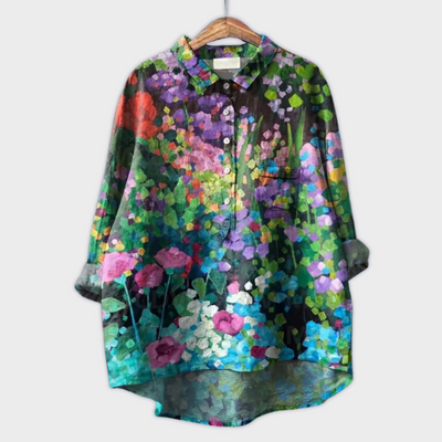 Lara | Handgemachte florale Bluse mit Premium-Stoff