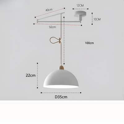 LuxeSwing Light - Nordische Verstellbare LED-Hängeleuchte mit Schwenkarm