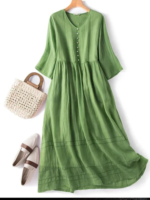 Beatrice - Retro-Kleid V-Ausschnitt Vintage-Look