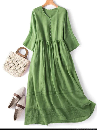 Beatrice - Retro-Kleid V-Ausschnitt Vintage-Look