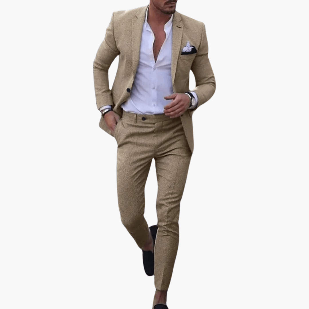 Herren Slim Fit Anzug mit Sakko für Business und Hochzeit