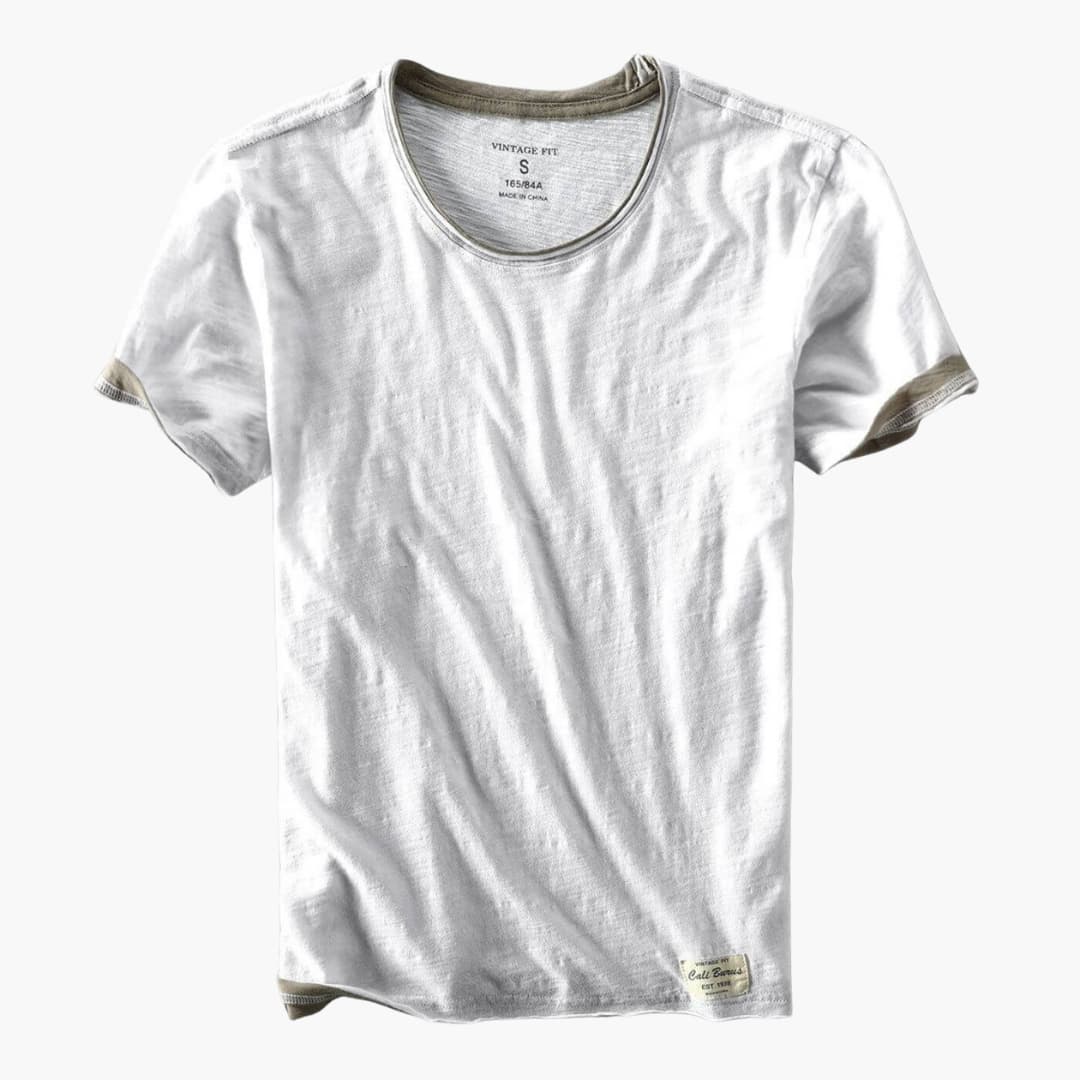 Basic T-Shirt - Herren Rundhals Kurzarmshirt aus Baumwolle