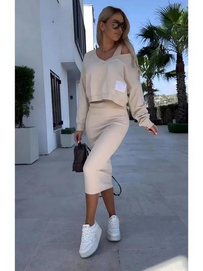 Daphne - Kuscheliges Pulloverkleid-Set