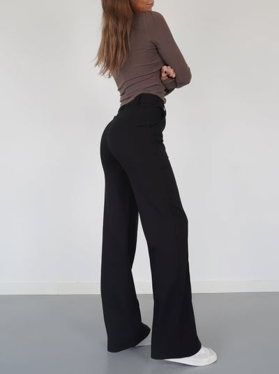 Damen High-Waist Hose mit geradem Bein – Eleganter Business Look