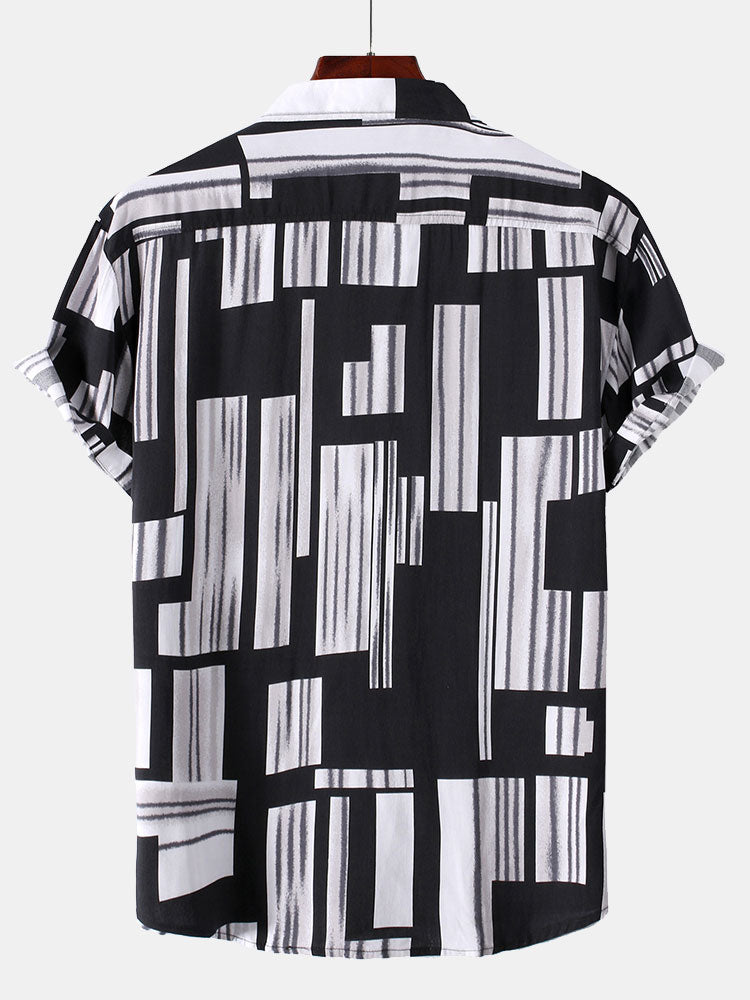 Strickhemd mit farbigem Druck