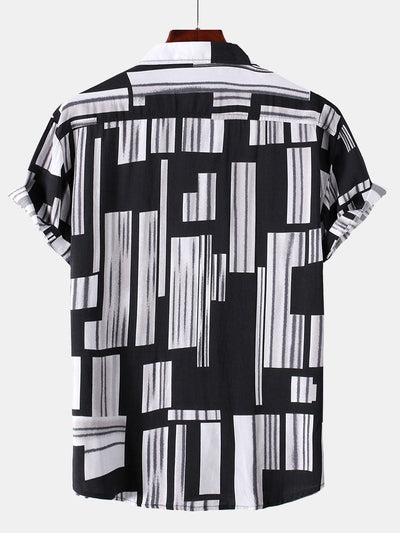 Strickhemd mit farbigem Druck