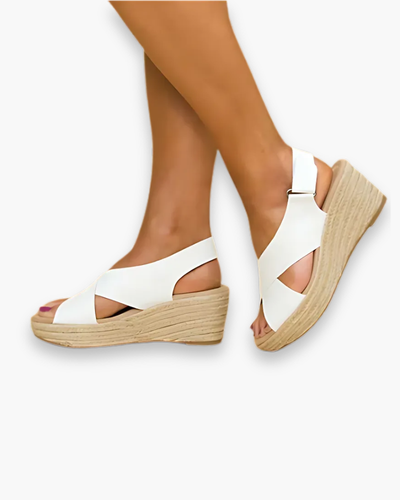 Damen Keil Sandalen | Kreuz Stile