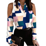CASSIDY | Elegante Bluse mit V-Ausschnitt in Blau