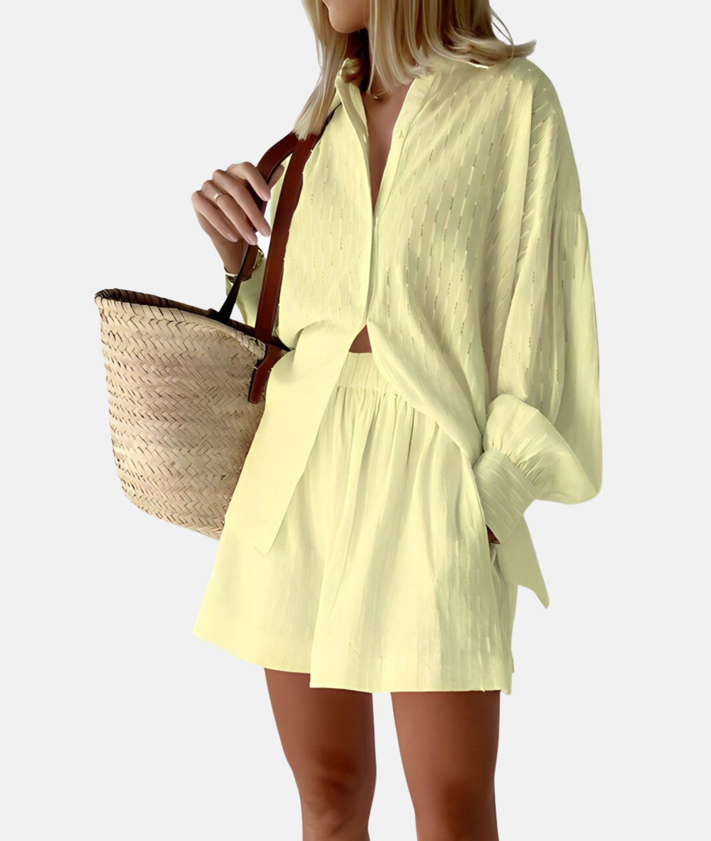 Elegantes Set aus Hemd und Shorts