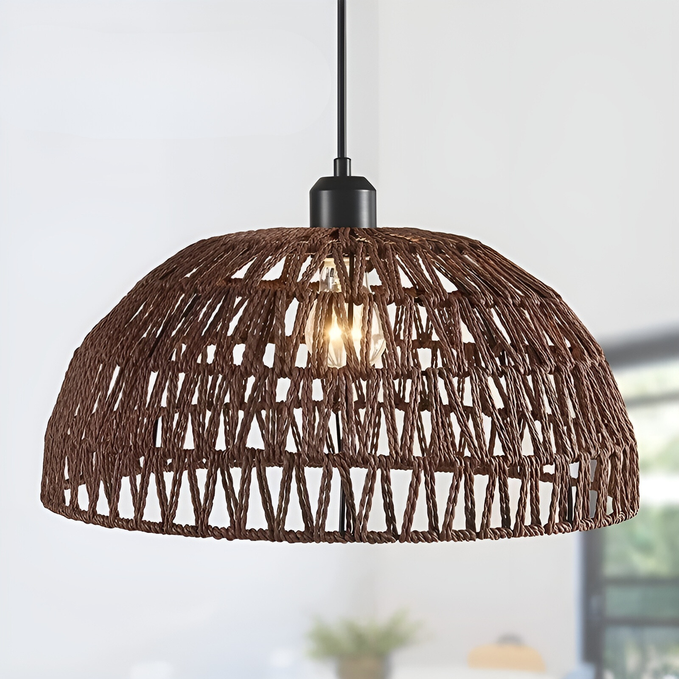 NatureWeave Light - Japanischer Rattan-Pendelleuchter