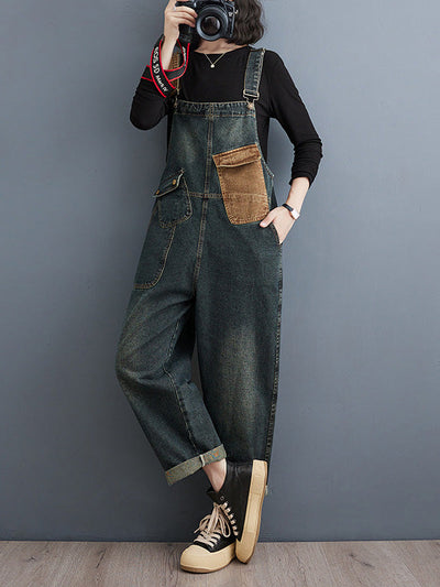 BERNADETTE - SCHLABBER-JUMPSUIT AUS DENIM