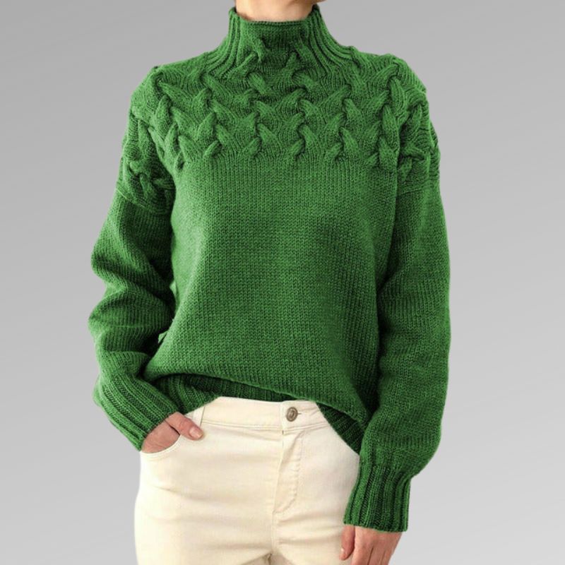 Giuliana - Zopfstrickpullover Damen Elegant