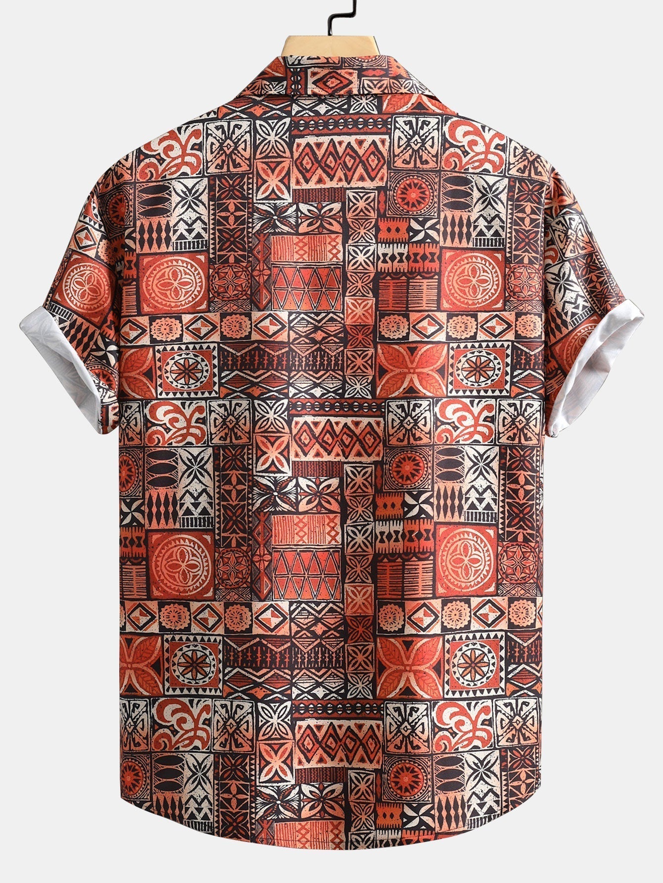 Stove Patchwork Print Button Up Hemd