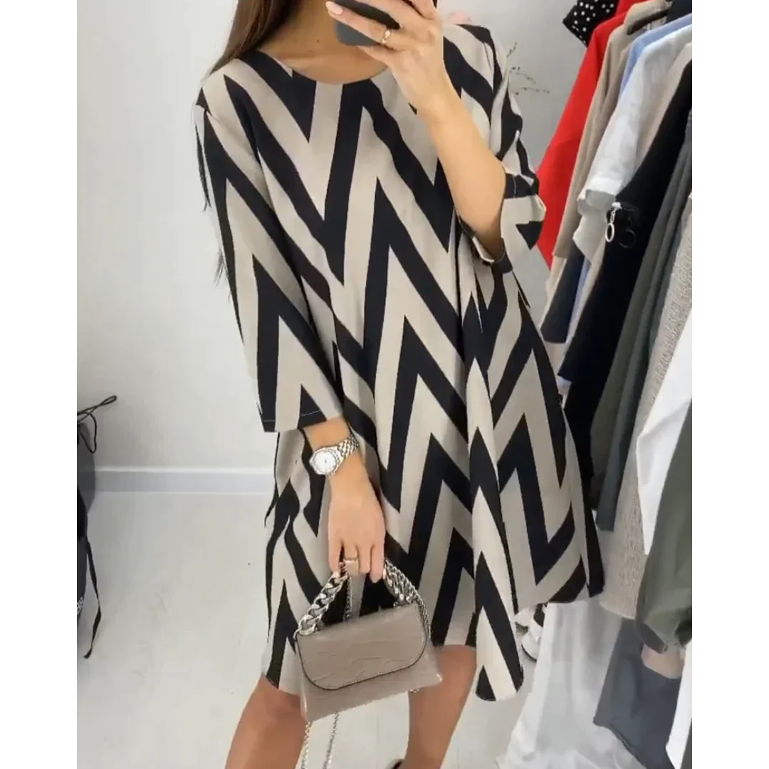 Thalia - Lockeres Zickzack-Kleid