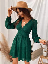Thea - Stilvolles Mini-Kleid in A-Linie für Damen in Grün