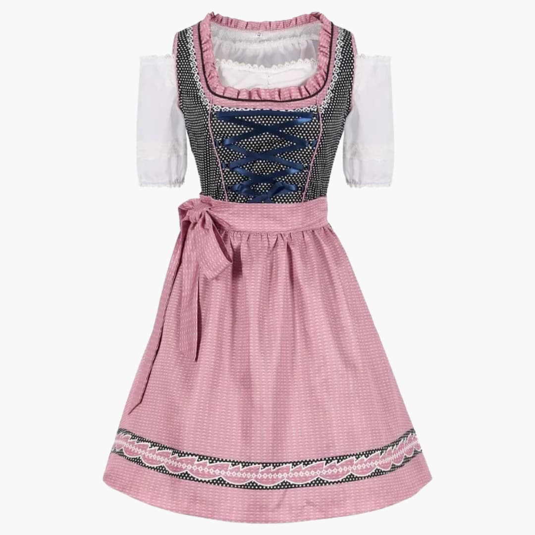 Mieder-Dirndl Kleid mit Schnürung für Damen - Oktoberfest 2025