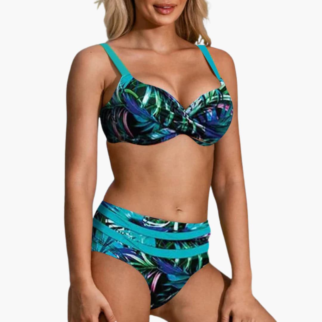 Bikini-Set - Damen Zweiteiler mit hoher Taille & Stil