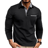Rupert - Komfortables Langarm-Poloshirt in Schwarz
