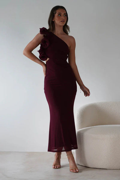 Solenne - Maxikleid mit One-Shoulder-Design