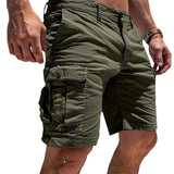 THARNULF | STILVOLLE HERREN-CARGO-SHORTS in Armeegrün