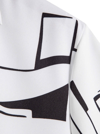 Shirt mit abstraktem Druck und Knöpfen