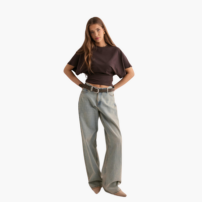 Sophia | T-Shirt mit weitem Ärmel und Ikonendesign