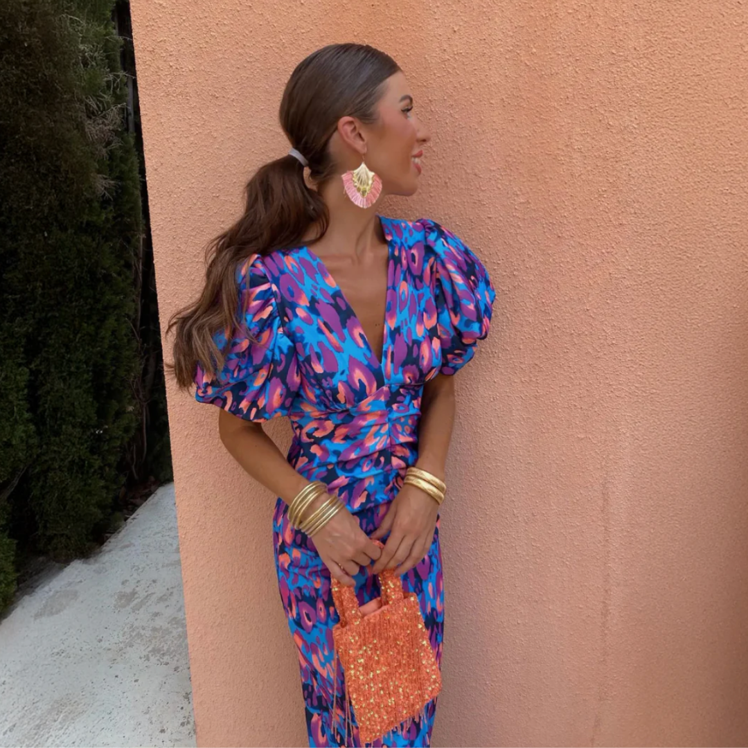 CARINA | VESTIDO CON CUELLO EN V