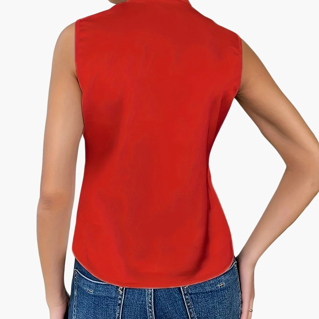 Susanne | Elegantes ärmelloses Wickel-Top