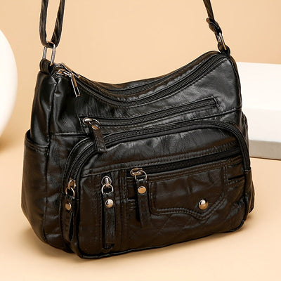 Vera | Multi-Zipper Umhängetasche