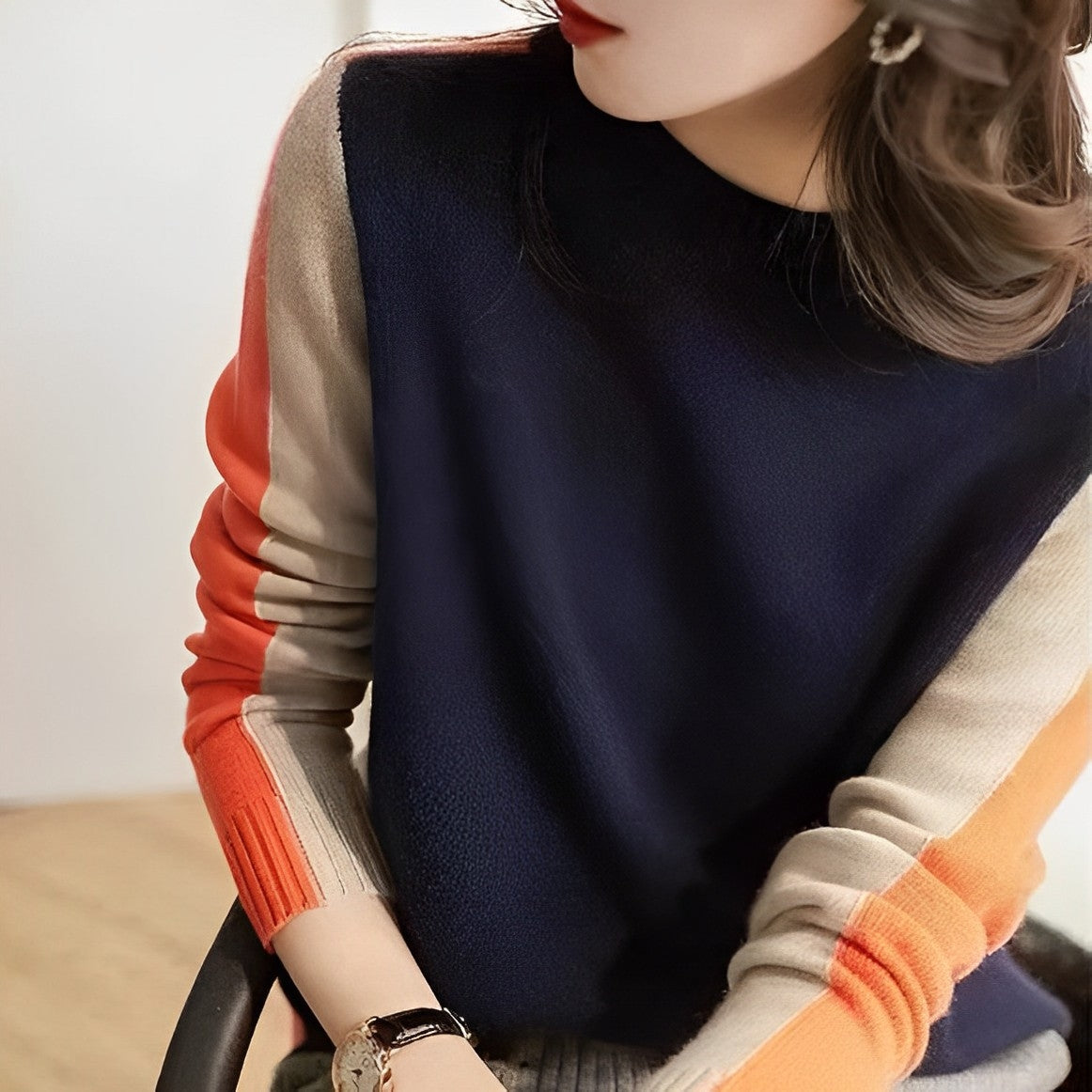 Macy - Modischer Pullover im Farbblock-Design