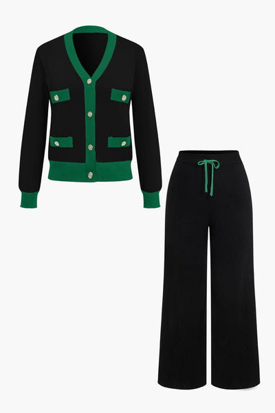 Lorelei | Strick-Set mit Cardigan & weiter Hose