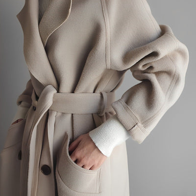 Armida - Eleganter Langer Wollmantel für Damen