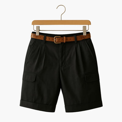 Herren Sommer Shorts aus Leinenmix mit Cargotaschen