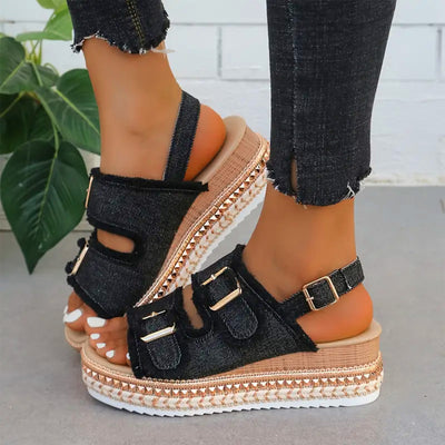 Ayla | Lässige Denim Wedges