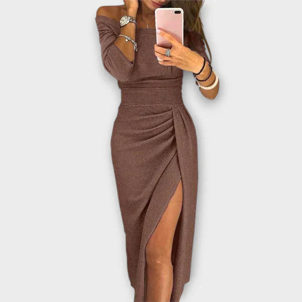 NELLI - ELEGANTES KLEID MIT SCHULTERFREIEM DESIGN