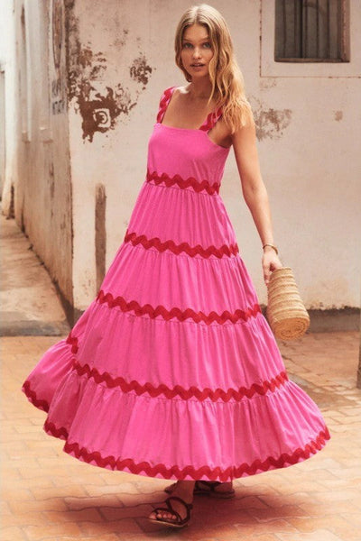 Kiara - Midi-Schwungkleid mit Rüschen
