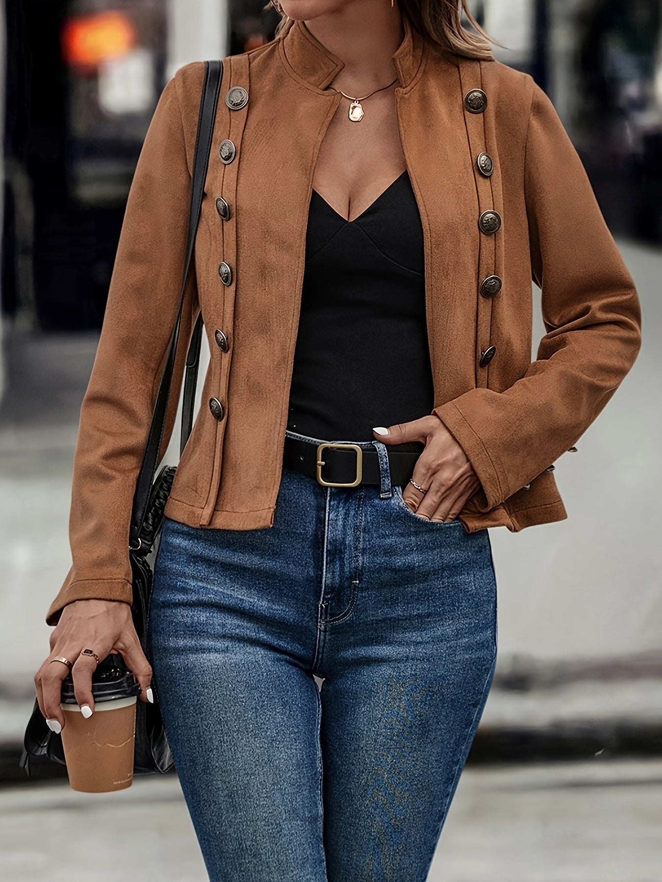 Federica - Retro Langarm Strickjacke