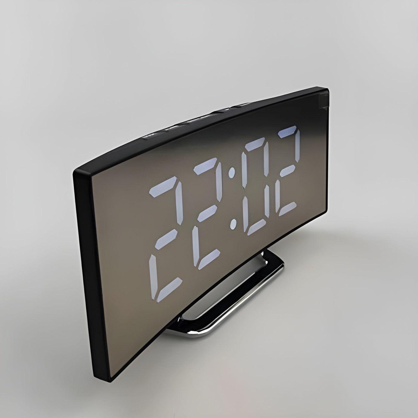 CurvaGlow Uhr - Moderne LED Kurven Wecker Uhr