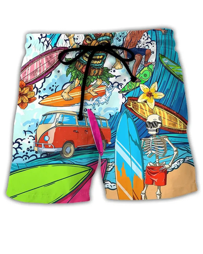 Herren Trendige Graffiti Badeshorts | Bequem und Schnell Trocknend