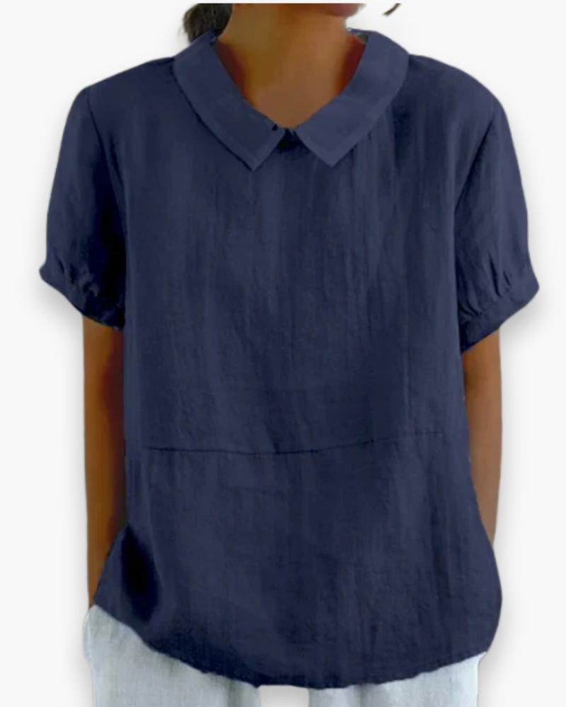 Damen Entspannte Kurzarmbluse | Elegant