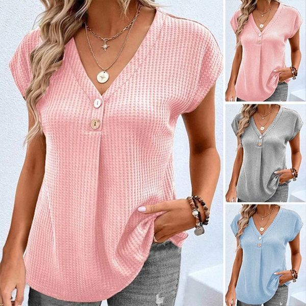 Schlichtes T-Shirt mit V-Ausschnitt