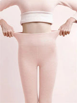 Evelyn's Fleece-gefütterte Schlankmachende Leggings in Rosa