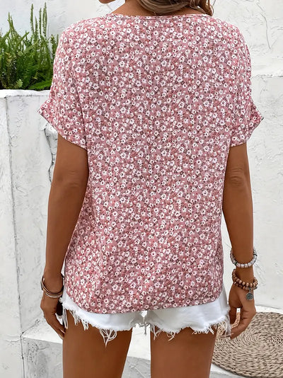 Mabel® | Bluse mit Blumenknöpfen