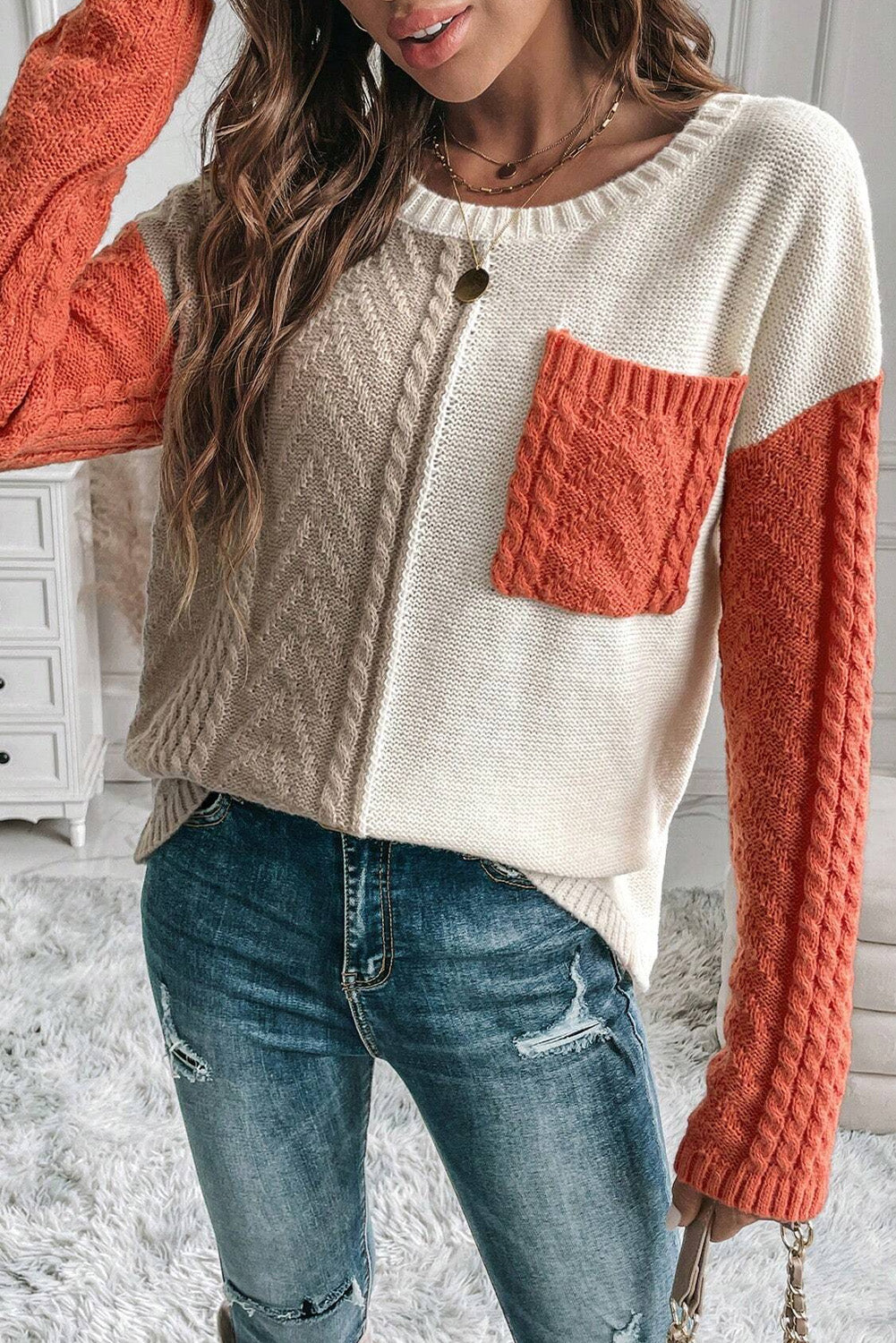 Hermione - Farbblock-Sweater